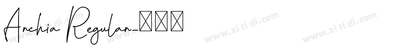 Archia Regular字体转换